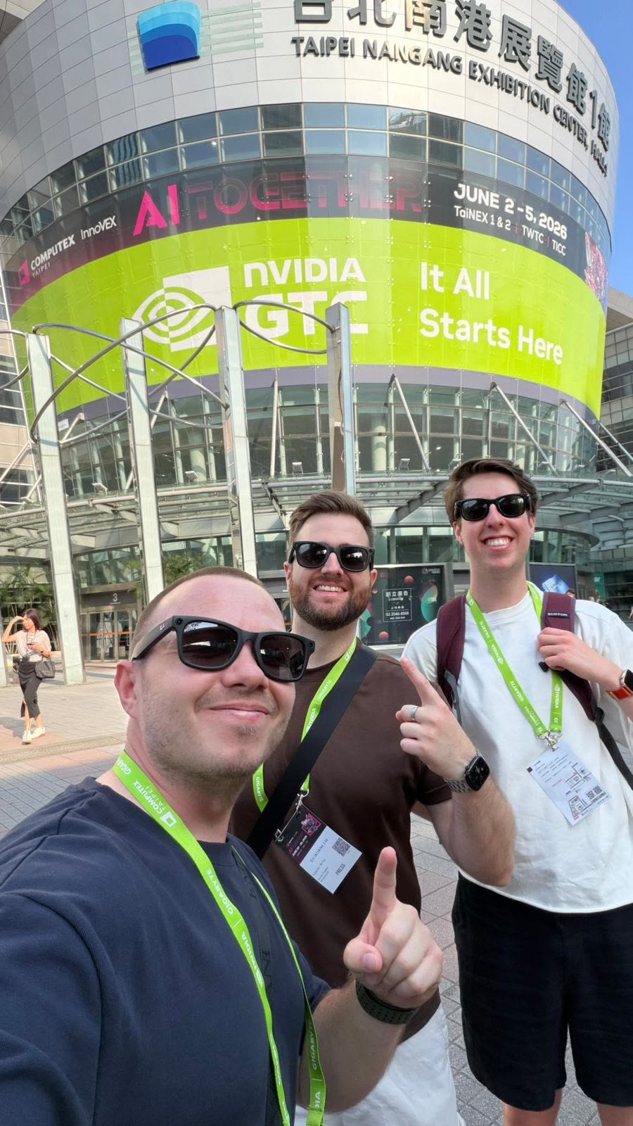 Alex outside the Taipei Nangang Exhibition Center for COMPUTEX
